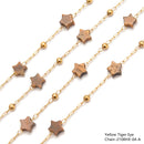 5mm Star Shape Beads Multi Gemstone Chain Sold One Meter Per Bag