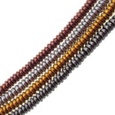 gold copper plated hematite smooth Discs beads