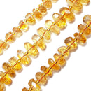 citrine irregular faceted pebble nugget center drill