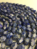 natural lapis lazuli faceted nugget chunk beads