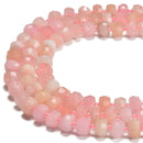 Pink Morganite Faceted Rondelle Beads Size 7-8mm 9-10mm 10-11mm 15.5" Strand