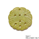 Yellow & Dark Green & Black Jade Hand Carved Pendant Six Styles Sold Per Piece