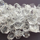 clear quartz faceted teardrop nugget beads
