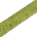Natural Peridot Faceted Pumpkin Beads Size 3x4mm 15.5'' Strand