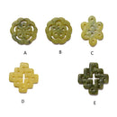 Natural Yellow & Dark Green Jade Hand Carved Pendant Five Styles Sold Per Piece
