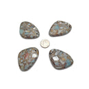 Amazonite With Gold Matrix Pendant Irregular Shape Size 35x45mm Sold By Piece