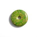 green sea sediment jasper stone gemstone donut circle pendant