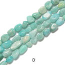 02 Multi Crystal Gemstone Pebble Nugget Beads 6x8mm 15.5'' Strand