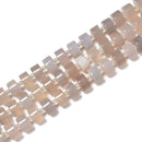 Natural Light Gray Agate Rondelle Wheel Disc Beads Size 6x10mm 15.5'' Strand