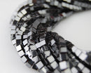 natural hematite smooth cube beads