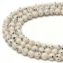 Dalmatian Jade Smooth Round Beads Size 6mm 8mm 10mm 15.5" Strand