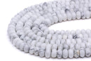 howlite smooth rondelle beads