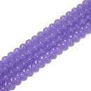 Taro Purple Crystal Glass Smooth Round Beads Size 6mm 8mm 10mm 15.5" Strand