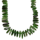 Canadian Nephrite Jade Slice Pebble Nugget Points Beads Size 10-20mm 15.5'' Str