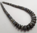 labradorite graduated smooth rondelle beads