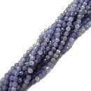 natural tanzanite faceted round loose beads