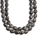 Larvikite Labradorite Flat Teardrop Beads Size 12x14mm 15.5" Strand