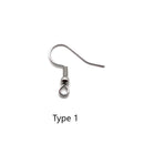 304 Stainless Steel Wire Earring Hooks Size 18x20mm 70 Pieces Per Bag