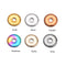 Six Colors Hematite Donut Circle Pendant Size 40mm Sold per Piece