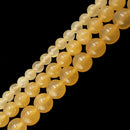 yellow honey calcite smooth beads