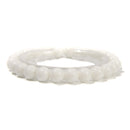 White Porcelain Smooth Round Beaded Bracelet Size 8mm 7.5'' Length