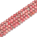 High Quality Rhodochrosite Smooth Round Beads 8mm 9mm 10mm 11mm 12mm 13mm 14mm 15.5" Strand