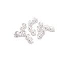 925 Sterling Silver Double Point Beads Size 4x10mm 9pcs per Bag