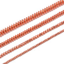 Titanium Rose Gold Hematite Faceted Rondelle Beads 3mm 4mm 6mm 8mm 15.5'' Strand