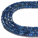 Dark Blue Kyanite Irregular Faceted Rondelle Size 4x6mm 4x7mm 15.5'' Strand
