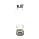 Crystal Infused Healing Glass Water Bottle Gemstone Chips Not Included 9" Tall