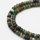 large hole indian agate smooth rondelle beads