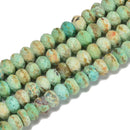 Natural Peruvian Chrysocolla Turquoise Faceted Rondelle Beads 7mm 8mm 15.5'' Str