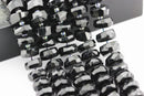 black tourmaline faceted rondelle beads
