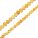 Natural Yellow Opal Faceted Round Beads Size 4mm 6mm 15.5'' Strand