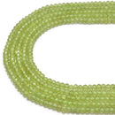 peridot faceted rondelle beads