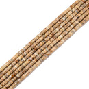Natural Picture Jasper Heishi Disc Beads Size 2x4mm 15.5'' Strand