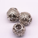 silver plated ball shape charm