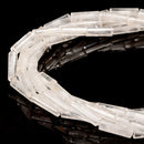 Natural Clear Quartz Cylinder Tube Beads Size 4x13mm 15.5'' Strand