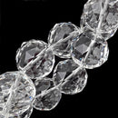 Clear Crystal Glass Faceted Balls Chandelier Sun Catcher Beads 24mm 30mm 8"