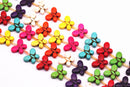 multi color howlite turquoise butterfly beads