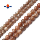 High Grade Peach Moonstone Smooth Round Beads 6mm 8mm 10mm 12mm 15.5" Strand