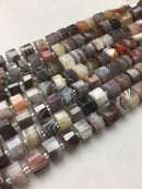 botswana agate irregular faceted wheel Discs beads