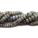 Natural Labradorite Smooth Rondelle Beads Size 4x6mm 5x8mm 6x10mm 15.5'' Strand