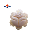 White Bamboo Coral Hand Carved Rose Pendant Approx 20mm 30mm Sold Per Piece