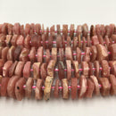 rhodochrosite faceted rondelle beads