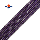 purple k crystal glass faceted rondelle beads