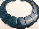 natural apatite graduated trapezoid slab slice beads