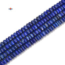 High Grade Natural Lapis Smooth Rondelle Beads Size 4x6mm 5x8mm 6x10mm 15.5''Str