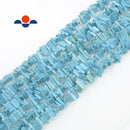 light blue turquoise triangle nugget slice chips beads