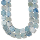 Natural Aquamarine Square Beads Size 16mm 15.5'' Strand